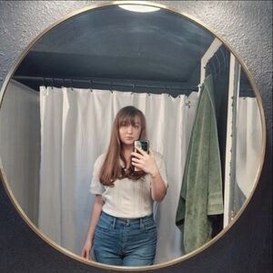 Urban Outfitters Cotton Mesh Popover Polo Shirt L